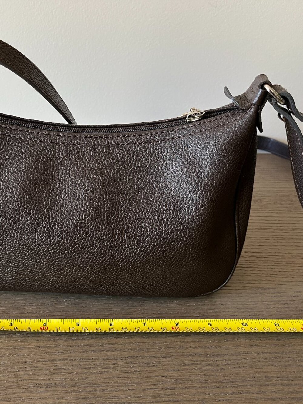 LONGCHAMP Dark Brown Leather Crossbody/ Shoulder Bag - Picture 4 of 13